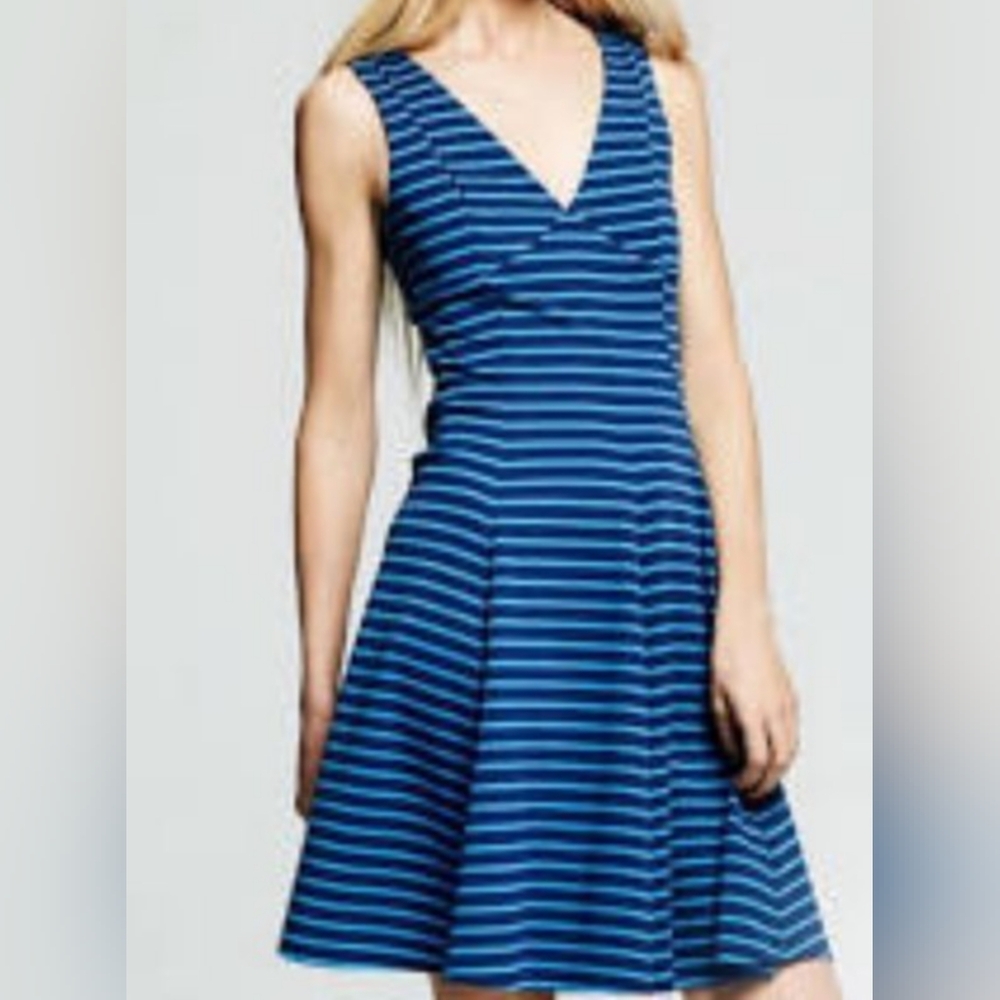 Peter Som Design Nation Blue Striped Dress - Size 8